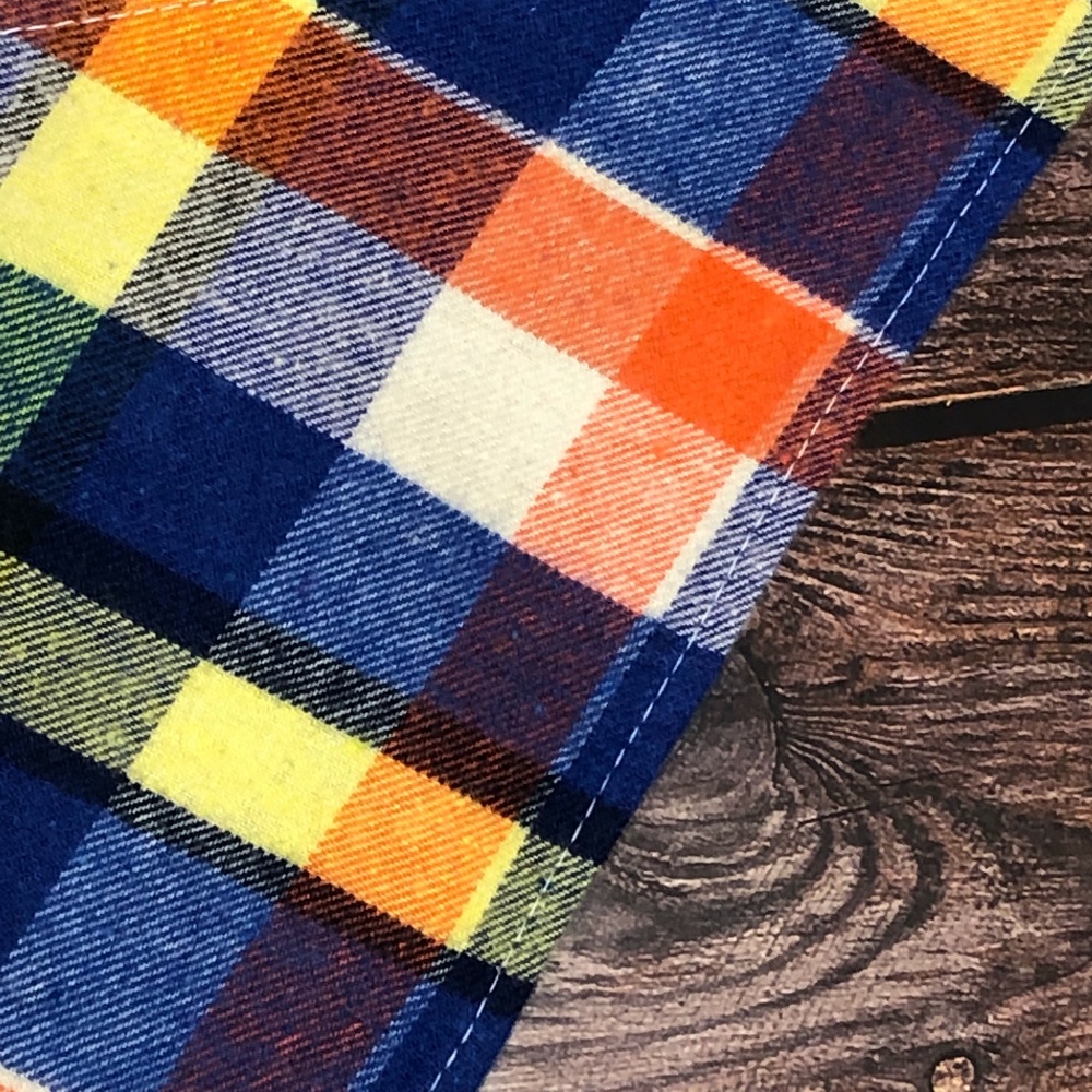 Bandana/Pet’s Bandana/Baby Bib/Scarf~Blue Plaid - Picture 8 of 15